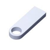 USB 2.0-флешка на 32 Гб с мини чипом и круглым отверстием, белый (32Gb), арт. 025942203