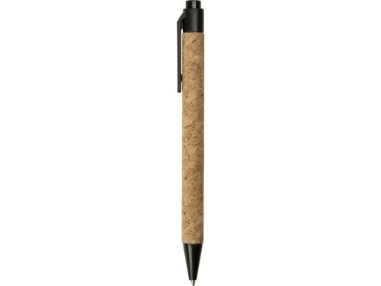Ручка из пробки и переработанной пшеницы шариковая Evora, пробка/черный, арт. 025901903