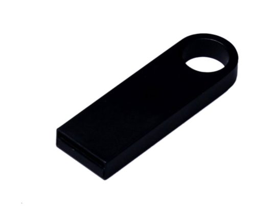 USB 2.0-флешка на 128 Гб с мини чипом и круглым отверстием, черный (128Gb), арт. 025943403
