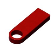 USB 2.0-флешка на 64 Гб с мини чипом и круглым отверстием, красный (64Gb), арт. 025943003