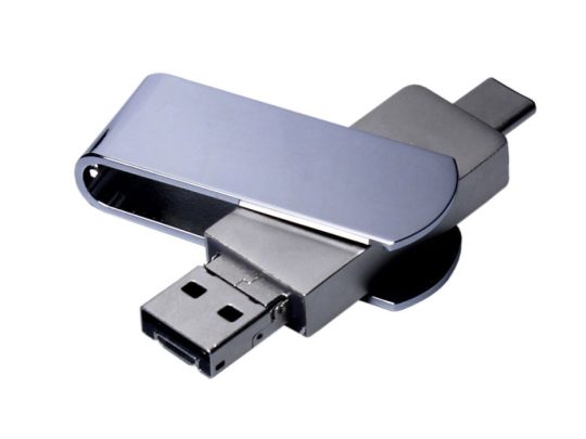 USB 2.0-флешка на 64 Гб 3-в-1 с разъемами Micro USB и USB-C (64Gb), арт. 025939603