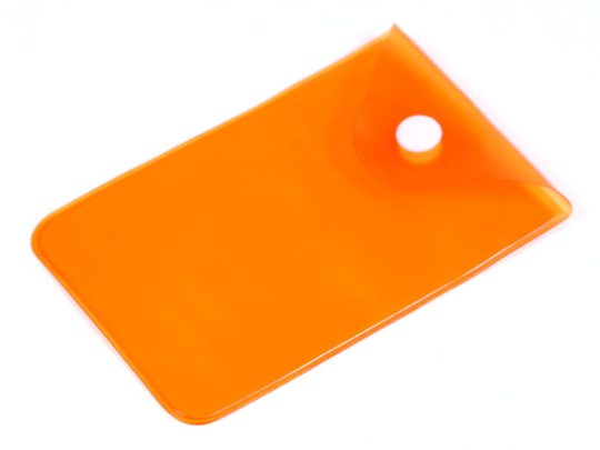 Прозрачный кармашек PVC, оранжевый цвет, арт. 025952203