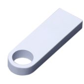 USB 2.0-флешка на 64 Гб с мини чипом и круглым отверстием, белый (64Gb), арт. 025942703