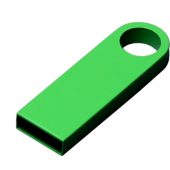 USB 2.0-флешка на 512 Мбайт с мини чипом и круглым отверстием, зеленый (512Mb), арт. 025940403
