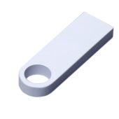 USB 2.0-флешка на 4 Гб с мини чипом и круглым отверстием, белый (4Gb), арт. 025940603