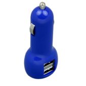 Автомобильная зарядка CC-01, 2 USB порта, синий цвет., арт. 025951503