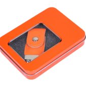Металлическая коробочка G04 оранжевого цвета с прозрачным окошком, арт. 025951203