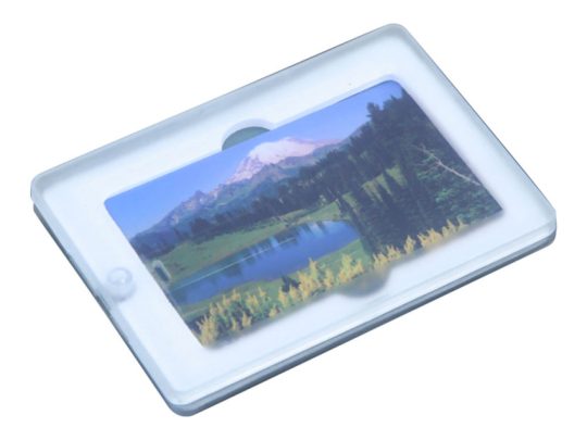 Пластиковая упаковка CARD-BOX, прозрачная, белого цвета., арт. 025950703