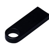 USB 2.0-флешка на 16 Гб с мини чипом и круглым отверстием, черный (16Gb), арт. 025941803