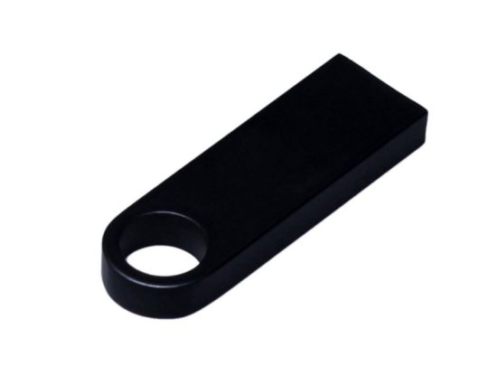 USB 2.0-флешка на 64 Гб с мини чипом и круглым отверстием, черный (64Gb), арт. 025942803