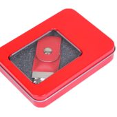 Металлическая коробочка G04 красного цвета с прозрачным окошком, арт. 025951103