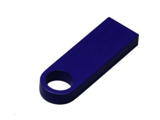 USB 2.0-флешка на 4 Гб с мини чипом и круглым отверстием, синий (4Gb), арт. 025940903