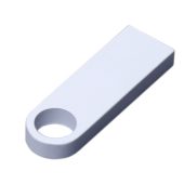 USB 2.0-флешка на 16 Гб с мини чипом и круглым отверстием, белый (16Gb), арт. 025941703
