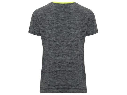 Спортивная футболка Zolder женская, неоновый желтый/меланжевый черный (L), арт. 026001903