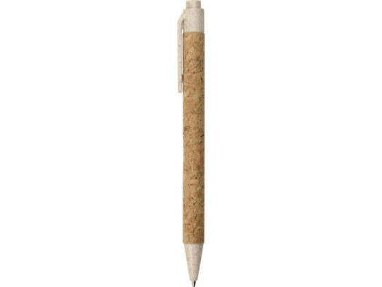 Ручка из пробки и переработанной пшеницы шариковая Evora, пробка/бежевый, арт. 025902003