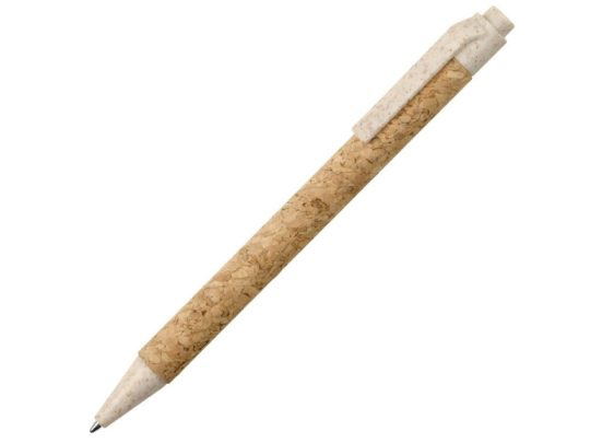 Ручка из пробки и переработанной пшеницы шариковая Evora, пробка/бежевый, арт. 025902003