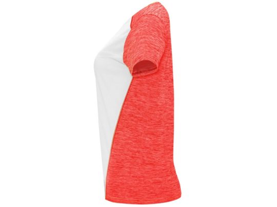 Спортивная футболка Zolder женская, белый/меланжевый неоновый коралловый (2XL), арт. 026002603