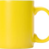 Матовая кружка Марко базовой формы, цветная снаружи, белая внутри, желтый, арт. 025904803