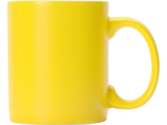 Матовая кружка Марко базовой формы, цветная снаружи, белая внутри, желтый, арт. 025904803