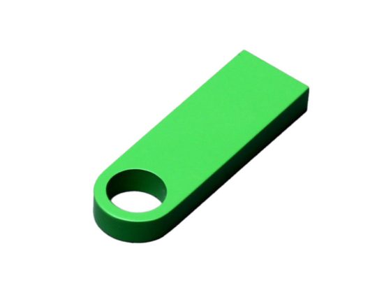 USB 2.0-флешка на 8 Гб с мини чипом и круглым отверстием, зеленый (8Gb), арт. 025941603