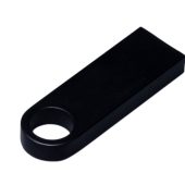 USB 2.0-флешка на 32 Гб с мини чипом и круглым отверстием, черный (32Gb), арт. 025942303