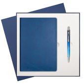 Подарочный набор Portobello/Latte NEW синий (Ежедневник недат А5, Ручка)