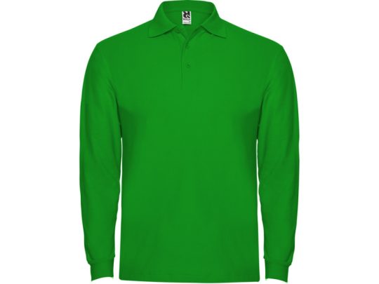 Рубашка поло Estrella мужская с длинным рукавом, травянисто-зеленый (2XL), арт. 026118903
