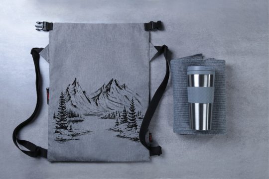 Подарочный набор рюкзак, термостакан, шарф — Love travel, арт. BLB-019