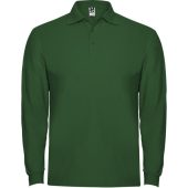 Рубашка поло Estrella мужская с длинным рукавом, бутылочный зеленый (M), арт. 026124603