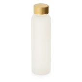 Стеклянная бутылка с бамбуковой крышкой Foggy, 600мл, белый, арт. 026055303