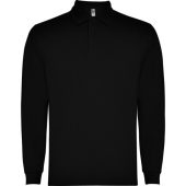 Рубашка поло Carpe мужская с длинным рукавом, черный (2XL), арт. 026107303