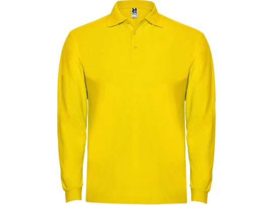 Рубашка поло Estrella мужская с длинным рукавом, желтый (2XL), арт. 026120103