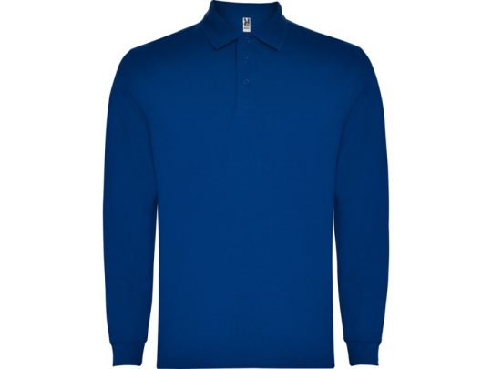 Рубашка поло Carpe мужская с длинным рукавом, королевский синий (XL), арт. 026109203
