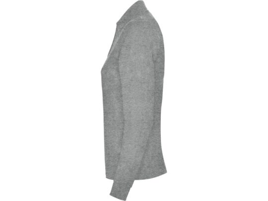 Рубашка поло Estrella женская с длинным рукавом, серый меланж (3XL), арт. 026112003