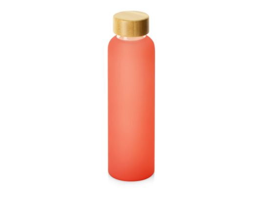 Стеклянная бутылка с бамбуковой крышкой Foggy, 600мл, красный, арт. 026055603