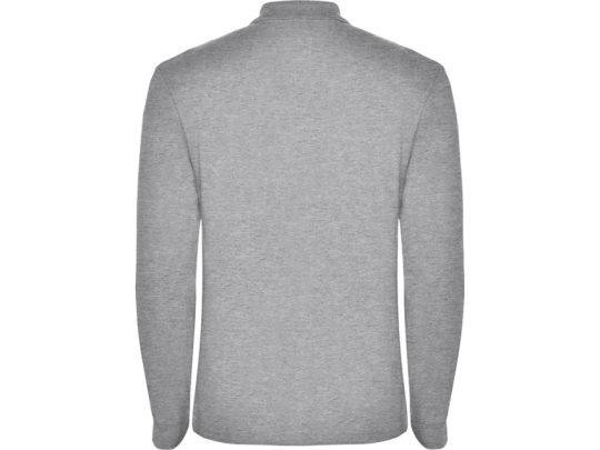 Рубашка поло Estrella мужская с длинным рукавом, серый меланж (XL), арт. 026125403
