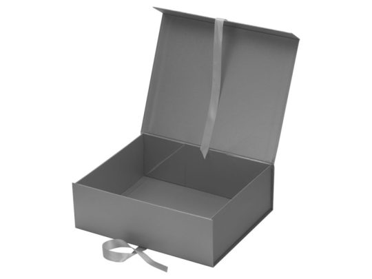 Коробка разборная на магнитах с лентами, серебристый, арт. 026043903