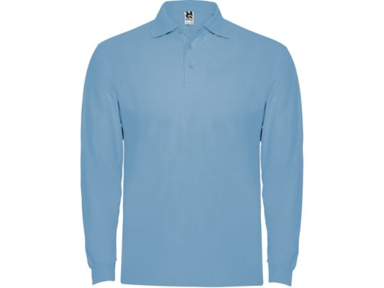 Рубашка поло Estrella мужская с длинным рукавом, небесно-голубой (3XL), арт. 026120803