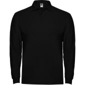 Рубашка поло Estrella мужская с длинным рукавом, черный (XL), арт. 026123003