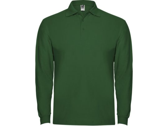 Рубашка поло Estrella мужская с длинным рукавом, бутылочный зеленый (2XL), арт. 026124903