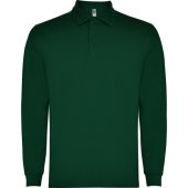 Рубашка поло Carpe мужская с длинным рукавом, бутылочный зеленый (M), арт. 026109503