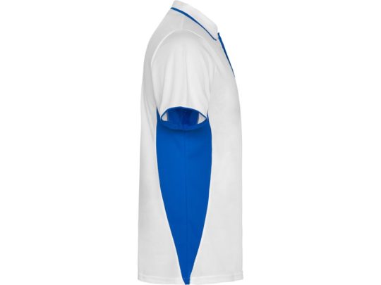 Рубашка поло Montmelo мужская с длинным рукавом, белый/королевский синий (XL), арт. 026125903