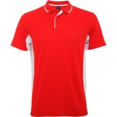 Рубашка поло Montmelo мужская с длинным рукавом, красный/белый (3XL), арт. 026127003