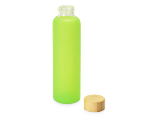 Стеклянная бутылка с бамбуковой крышкой Foggy, 600мл, зеленое яблоко, арт. 026055703