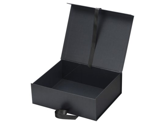 Коробка разборная на магнитах с лентами, черный, арт. 026044003
