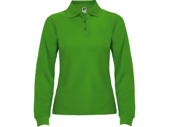 Рубашка поло Estrella женская с длинным рукавом, травянисто-зеленый (S), арт. 026112103