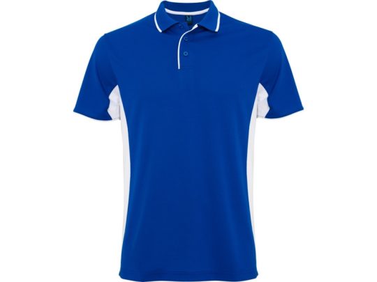 Рубашка поло Montmelo мужская с длинным рукавом, королевский синий/белый (3XL), арт. 026126603
