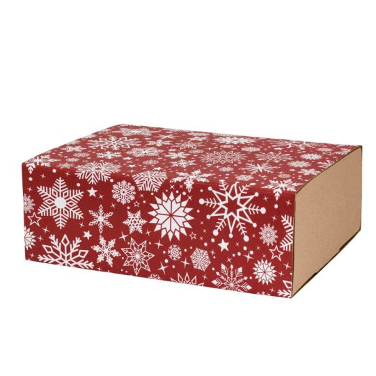 Шубер новогодний «Снежинки» для подарочной коробки 230*170*80 мм