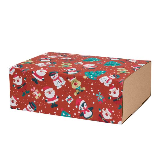 Шубер новогодний «Пингвины» для подарочной коробки 230*170*80 мм