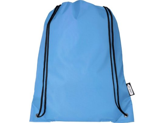 Рюкзак со шнурком Oriole из переработанного ПЭТ, синий, арт. 026300003